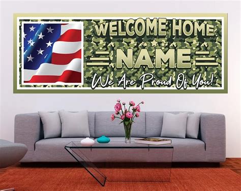 Welcome Home Military Banner Custom Banner Homecoming Banner | Etsy ...