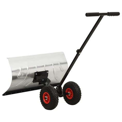 Manual Snow Shovel with Wheels | vidaXL.com