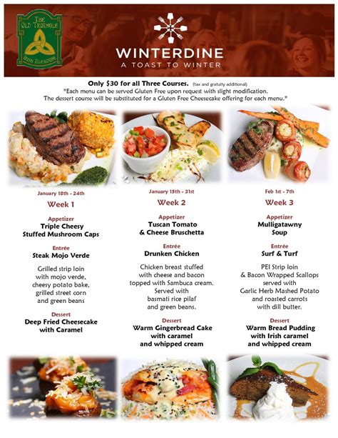 WINTERDINE 2021! 3 Course Meals for Three Weeks only $30 for all three courses. Call us at #902 ...