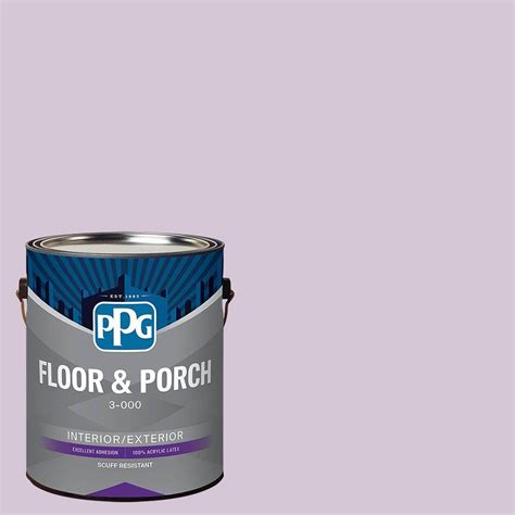 PPG 1 gal. PPG1177-3 Shy Violet Satin Interior/Exterior Floor and Porch ...