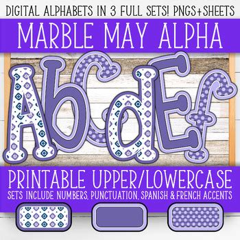 Alphabet & Number Clipart | (3) Sets - Large For Wall & Boards | AL55BOMM-A205