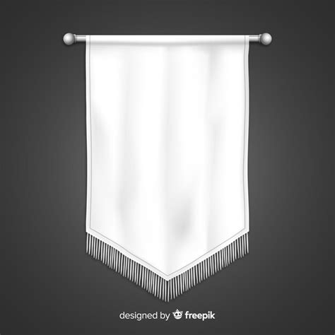 Premium Vector | White fabric banner