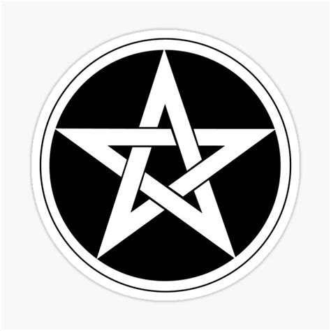 "Wiccan Pentagram Symbol (White)" Sticker for Sale by designite | Redbubble