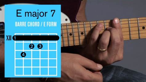 How to Play an E Major 7 Barre Chord on Guitar - Howcast