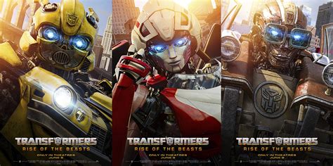 New Transformers: Rise of the Beasts Character Posters for Arcee, Wheeljack and Bumblebee ...