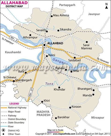 Allahabad District Map | Map, Prayagraj, India world map