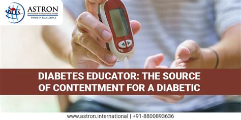 Diabetes Educator: The Source of Contentment for a Diabetic - Astron International