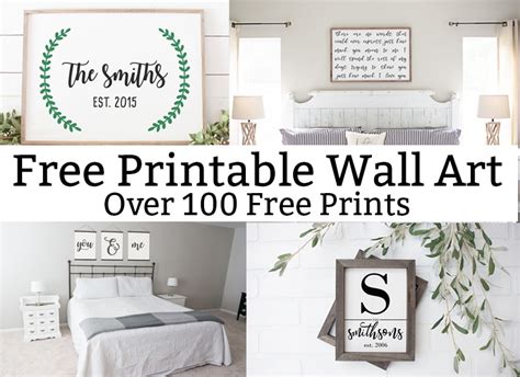 Free Printable Wall Art - Over 100 Free Prints Available to Download