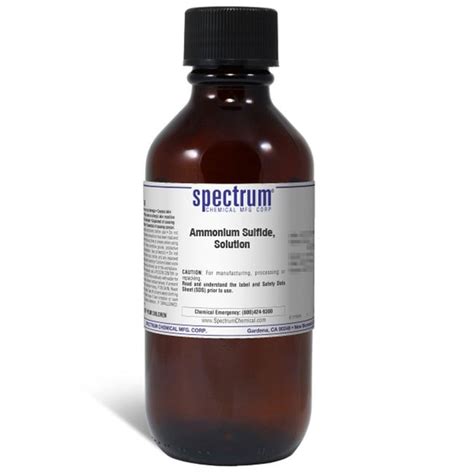 Ammonium Sulfide, Solution, 20%, Spectrum Chemical, Quantity: 500 mL ...