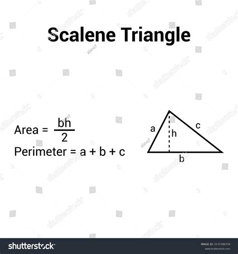 Area Perimeter Scalene Triangle Mathematics Stock Vector (Royalty Free) 2137186739 | Shutterstock