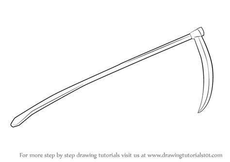 Learn How to Draw Scythe (Tools) Step by Step : Drawing Tutorials