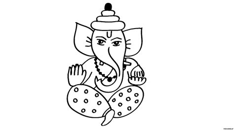 Simple Ganesha Drawing With Colour : Ganesh Chaturthi Drawing Easy ...