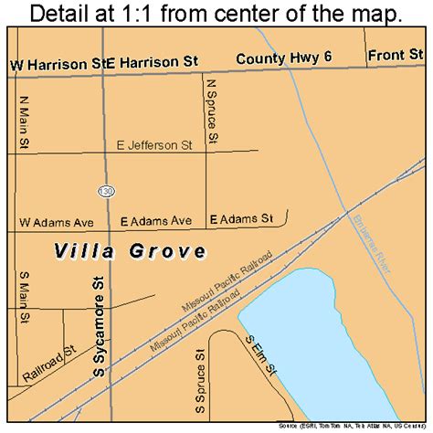 Villa Grove Illinois Street Map 1777941