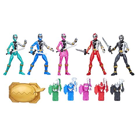 Buy Power Rangers Dino Fury 5 Ranger Team Multipack 6-Inch Action ...