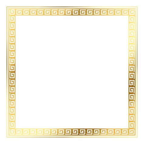 Gold Chinese Border Frame Decoration White Transparent, Chinese Border ...