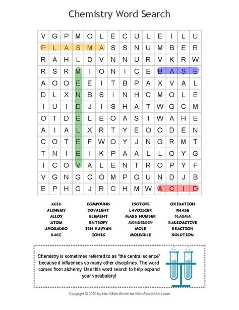 Chemistry Word Search