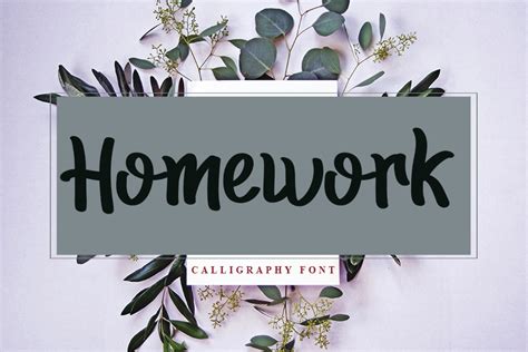 Homework Font by K_IN Studio · Creative Fabrica