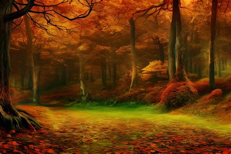 Autumn Forest Background Graphic by Craftable · Creative Fabrica