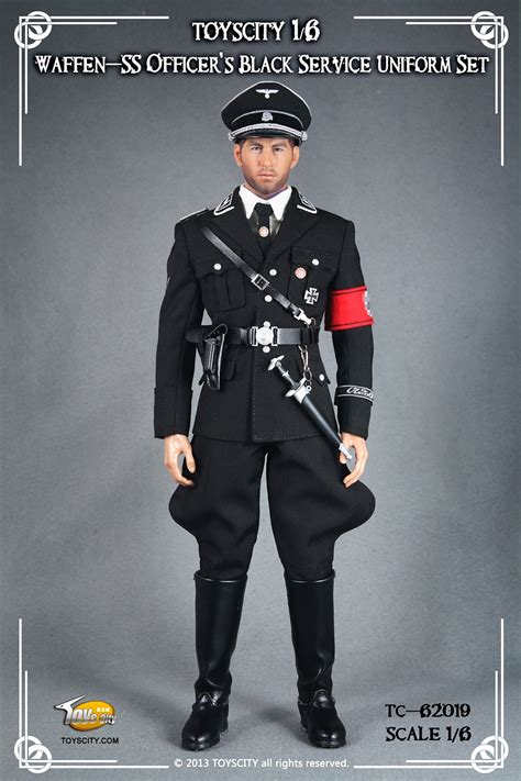 toyhaven: Achtung! Toys City 1/6 scale Waffen-SS Officer's Black Service Uniform Set for 12-inch ...