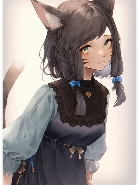 "Anime Cat Girl Portrait Character" Art Board Print for Sale by Ozy Art | Redbubble