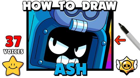 Drawing ASH Icon | Brawl Stars | New Brawler | With Ash Voice Lines in ...