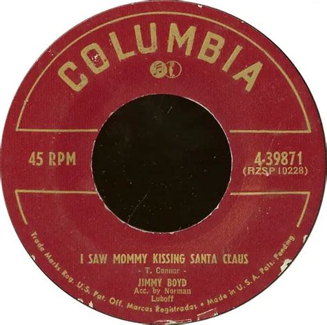 I Saw Mommy Kissing Santa Claus / Thumbelina - Jimmy Boyd | 7inch ...