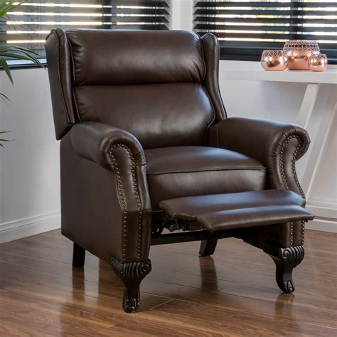 Tauris PU Leather Recliner Club Chair by Christopher Knight Brown ...