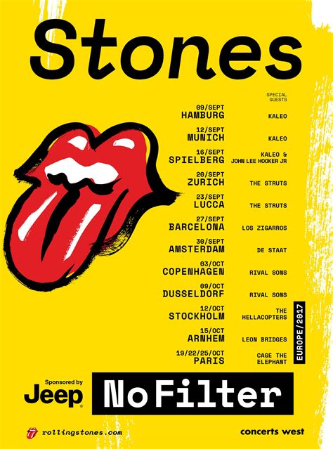 The Rolling Stones - No Filter Tour - Europe | Rolling stones tour ...