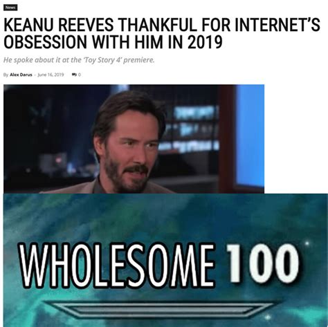 Keanu Reeves thankful for Internet's obsession with him in 2019 - Meme ...