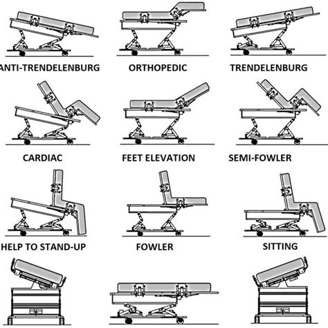 Twelve required positions for the hospital bed. | Download Scientific Diagram