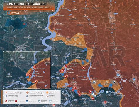 The pro-Russia Rybar Telegram channel’s latest map shows the position of Russian forces in Lyman ...