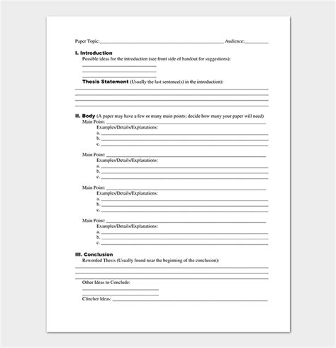 18 Thesis Outline Templates and Examples (Word | PDF Format)