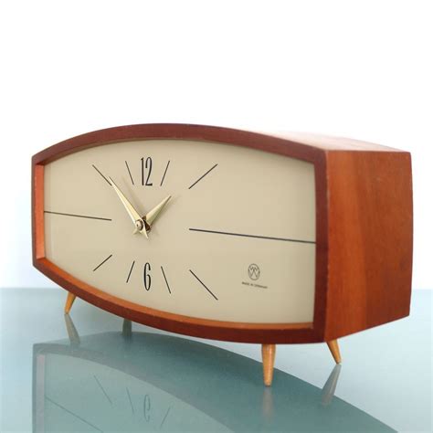 WEIMAR UHREN Mantel Clock ICONIC! RARE 1950s GERMAN LARGE Vintage Mid Century | Mid century ...