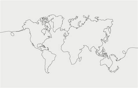 Continents Outline Vector Art, Icons, and Graphics for Free Download