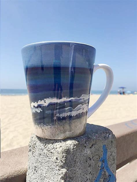 Ocean Coffee Mug Beach House Mug Blue Ocean Latte Mug - Etsy | Mugs ...