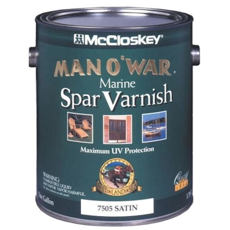 Valspar Brand 1 Gallon Satin Man Oft. War Marine Spar Varnish Low VOC 80-6535 GL - Pack of 2 ...