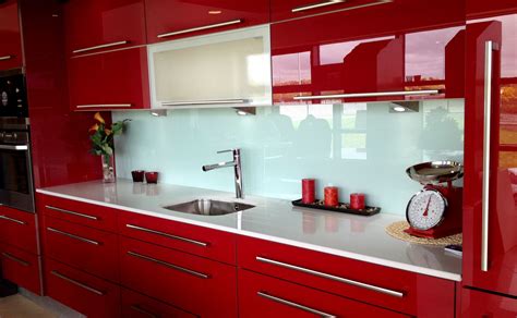 Red High Gloss Kitchen Cabinets - Gaper Kitchen Ideas