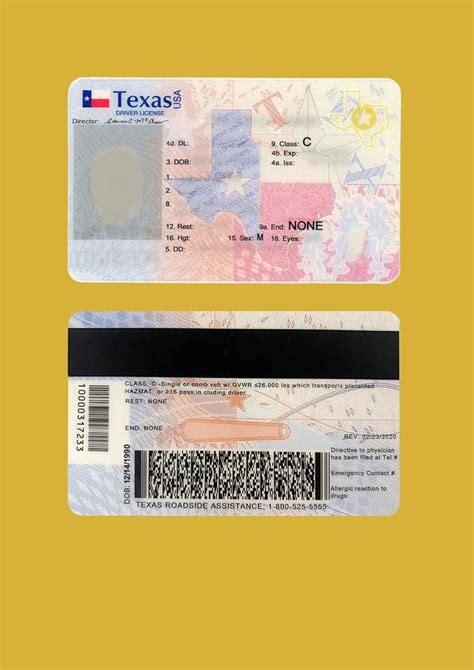 blank texas driver license template editable | Passport template, Blank id cards, Document sign