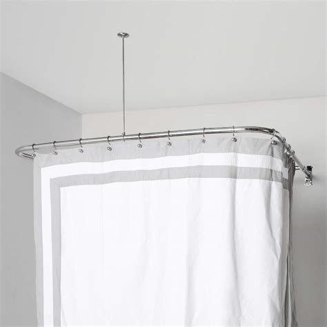 Clawfoot Tub Shower Curtain Rod Ceiling Mount | Shelly Lighting