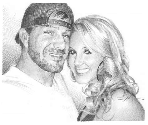 Boyfriend And Girlfriend Pencil Portrait Drawing by Mike Theuer - Pixels