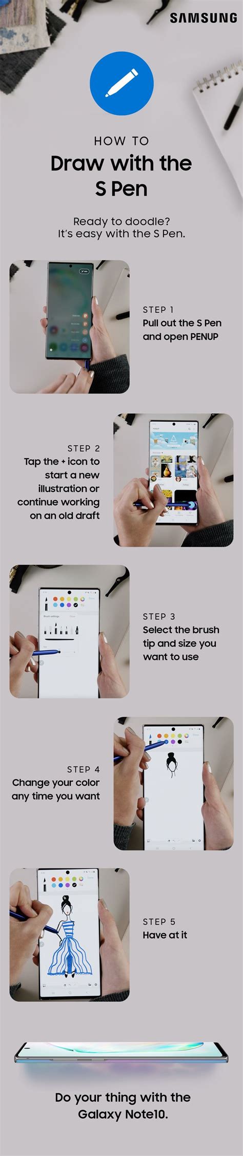 Samsung Galaxy Note10: How to illustrate with the S Pen | Galaxy ...