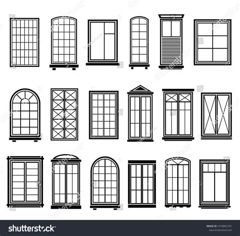 Window Frames Vintage Framing Windows Blank Stock Vector (Royalty Free ...