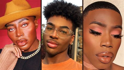 Makeup For Black Men 🤞🏾😍| Male Makeup Tutorials 2020 - YouTube