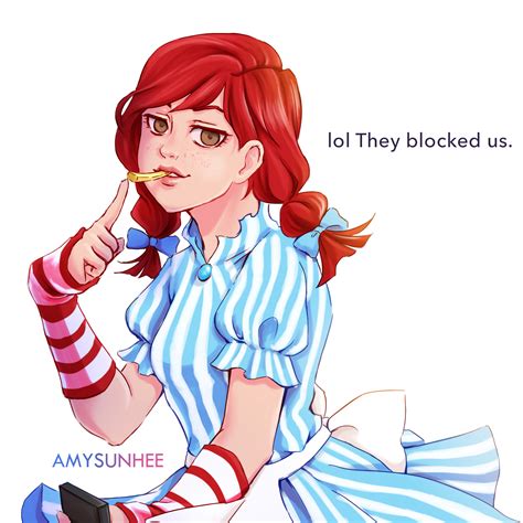 Wendy's Anime Girl by AmySunHee | Smug Wendy's | Know Your Meme