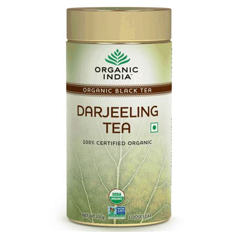 Buy Organic India Darjeeling Tea 100g tin in Delhi, India at healthwithherbal