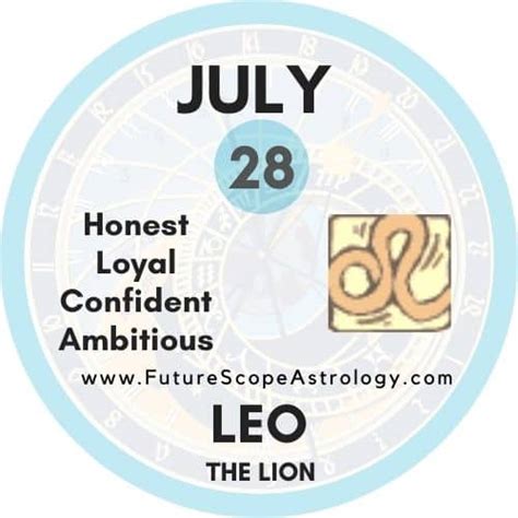 JULY 28 Zodiac (LEO) Birthday: Personality, Compatibility ...