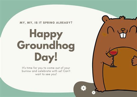 Free Groundhog Day Cards Templates to customize | Canva