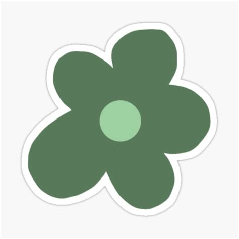 "Green Flower" Sticker for Sale by snoelleart | Redbubble