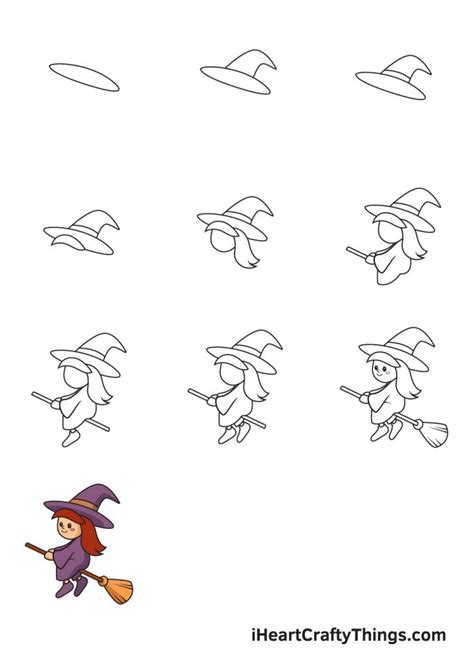 Witch Drawing - How To Draw A Witch Step By Step