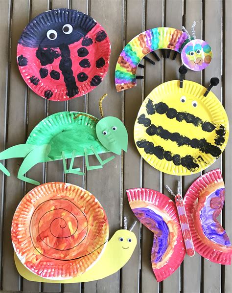 Paper plate bugs- crafts for kids | Toddler arts and crafts, Bug crafts ...